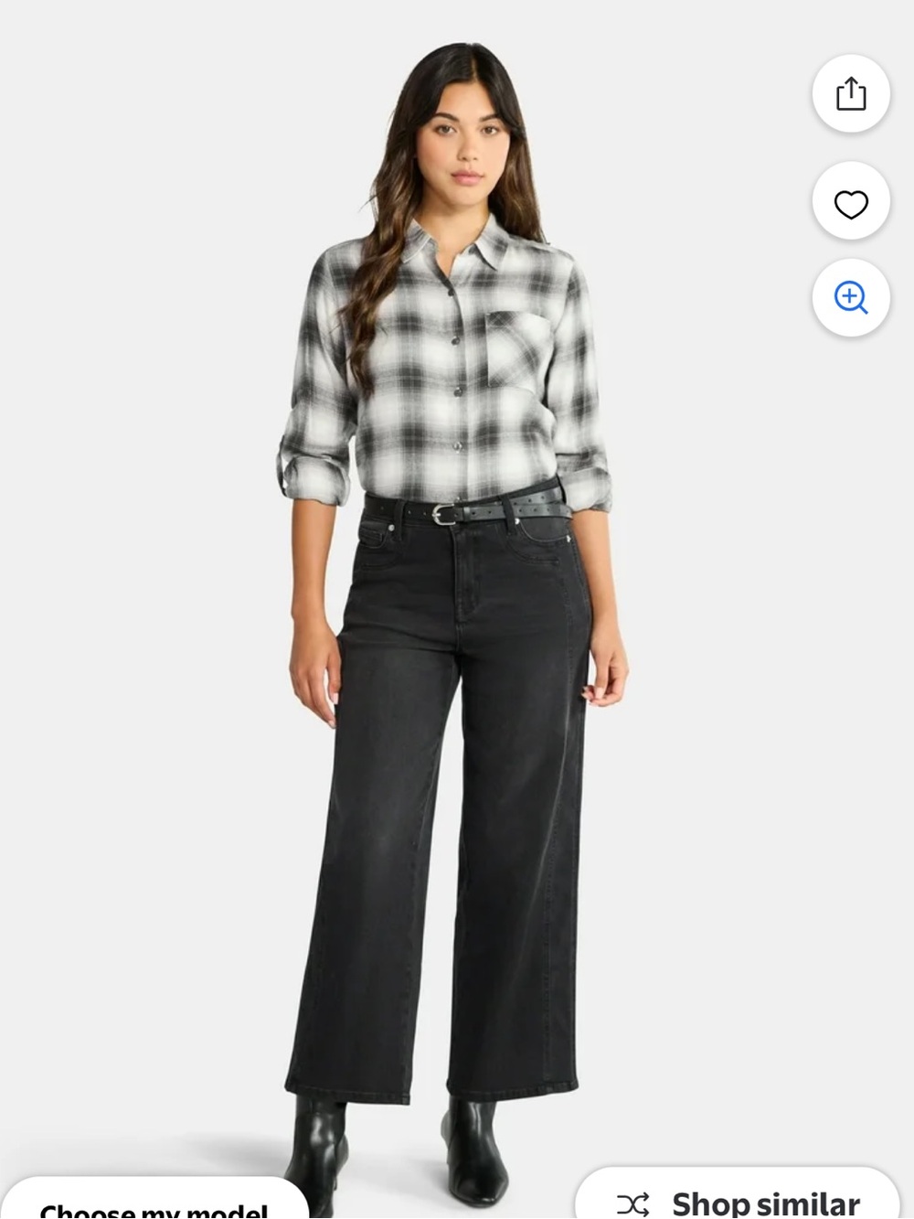Time and Tru cropped flannel- NWT. Retail 19.99